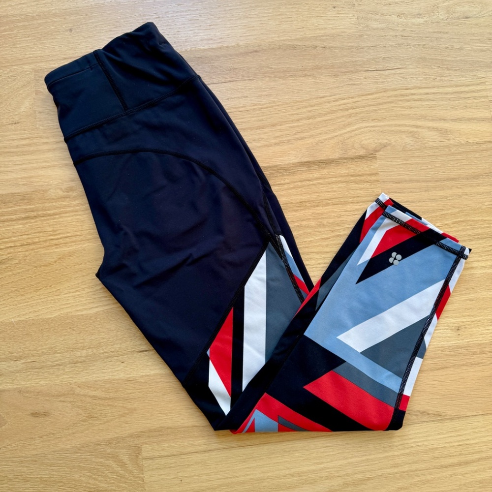Sweaty Betty 7/8 Power Legging Limited Edition 20th Anniversary Union Jack Print